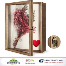 Rectangular Shadow Box Frame for Keepsakes, Medals, and Floral Arrangements