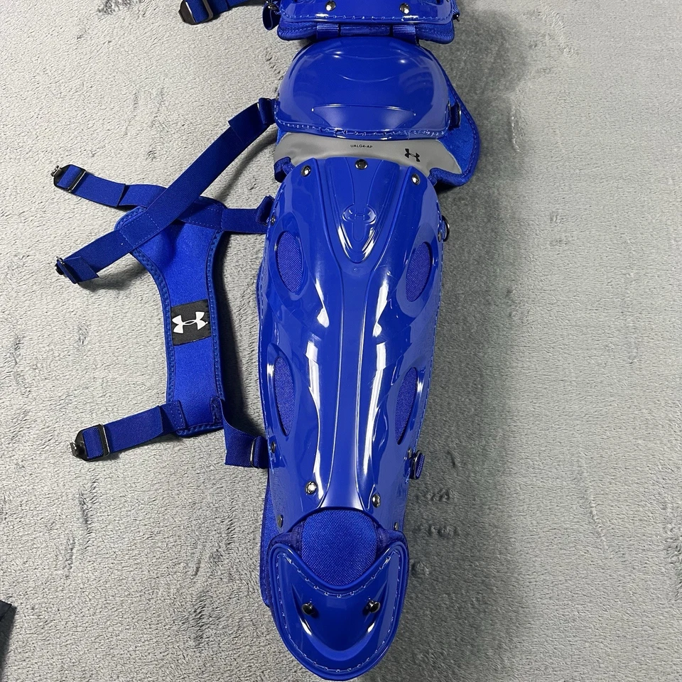Under Armour Converge II Pro Juego de protectores de piernas de receptor de béisbol azul UALG4-AP NUEVO Foto 3 de 4