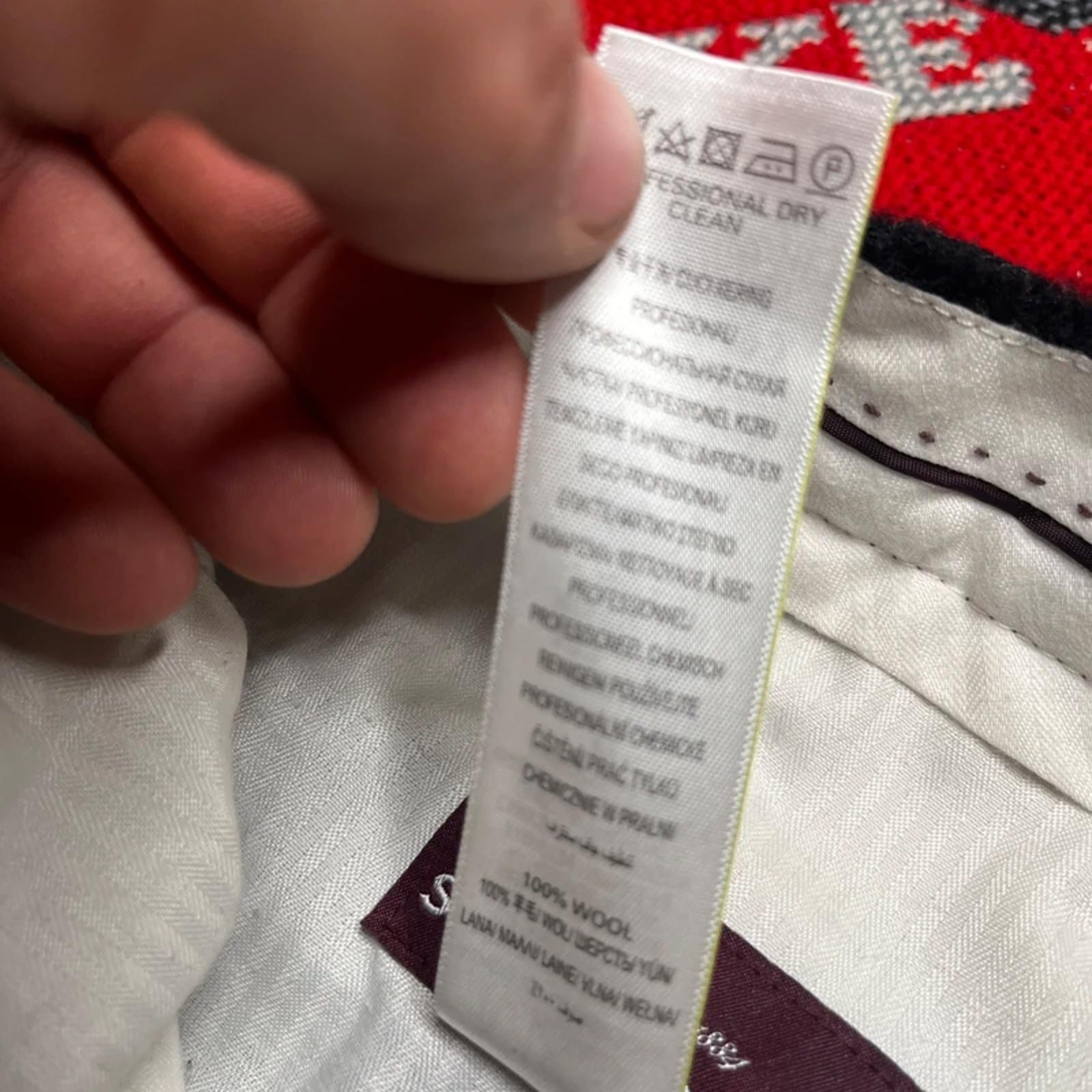 M&S Sartorial 100% Wool Men’s Formal Trousers | 42W 31L image 3
