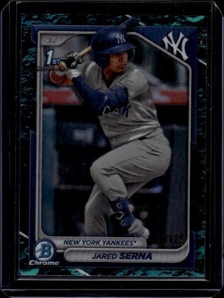 2024 Bowman #BCP-68 Jared Serna Chrome Prospects Aqua Lunar Refractors #/125