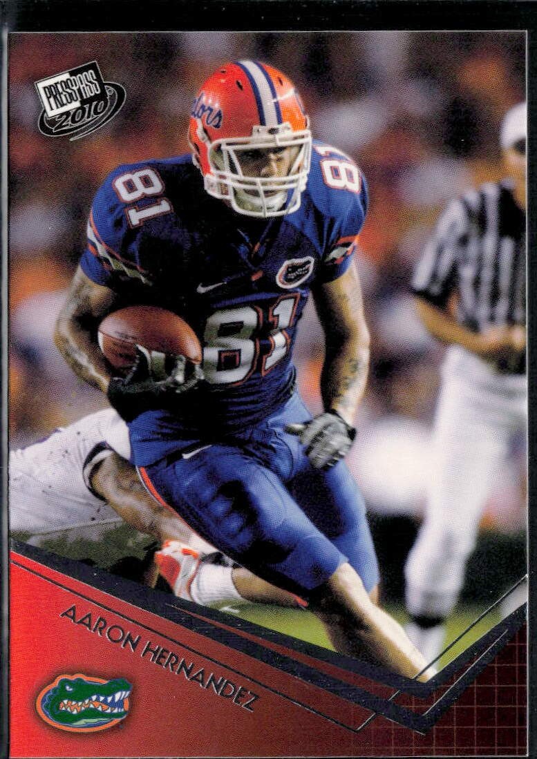 Aaron Hernandez Press Pass #10 Base