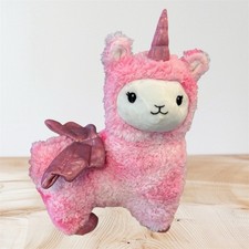 FAO Schwarz Glow Brights - Pink Llamacorn Plush Llama Unicorn - 12-14  Lights Up