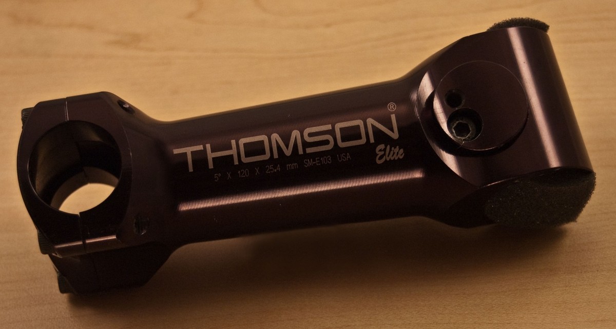 THOMSON elite 25.4 x 120 x 5° アヘッドステム THOMSON Elite Threadless 120 mm x 5 degrees x 25.4 Stem, Black (SM