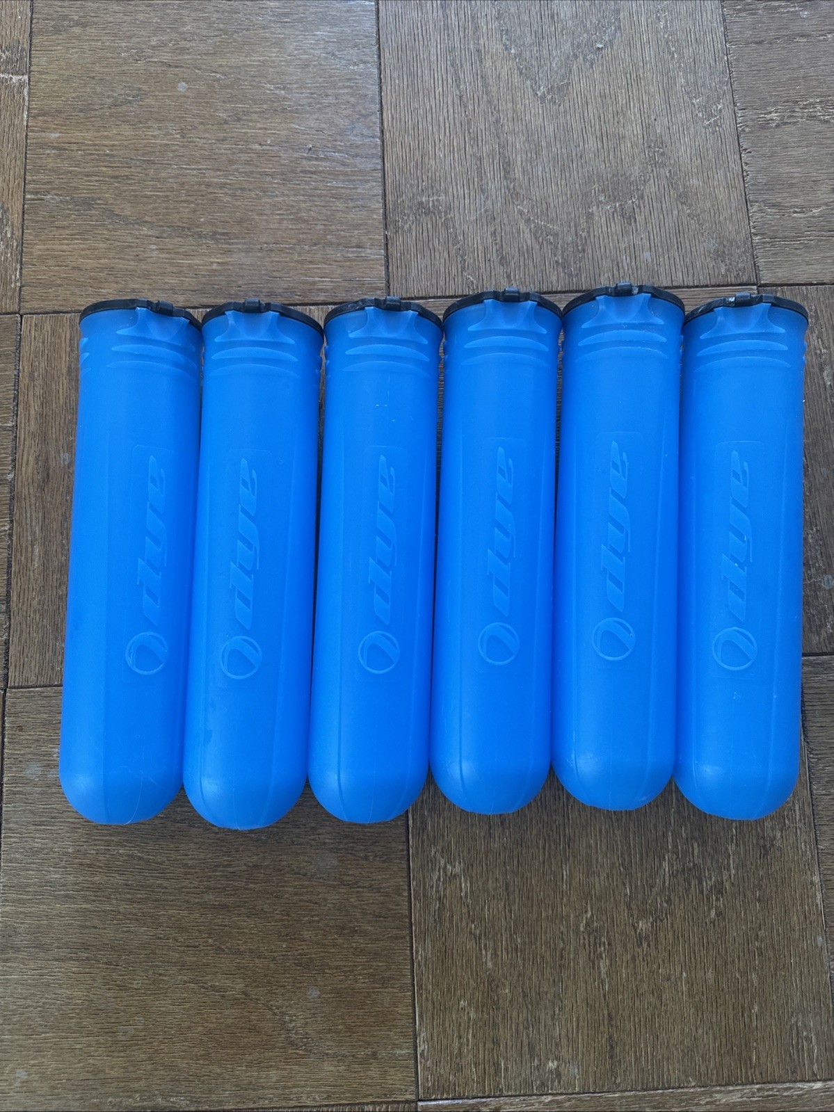 Dye Alpha 150 Round Paintball Pods - Cyan - 6 Pack