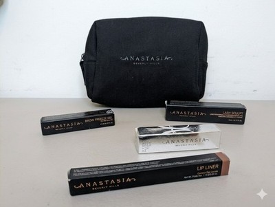 Anastasia Beverly Hills Makeup Set: Mascara, Lip Liner, Brow Gel, Eye Primer Bag