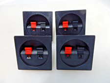 4x Subwoofer 2-Wire Way Square Speaker Box Push Spring Terminal Connector NEW
