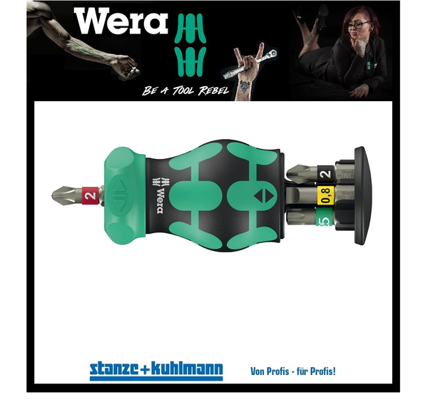 Wera Magazinbithalter Kk Stubby Magazin Ra 2 6-Teilig Bzt Schlitz/Ph/Pz/Torx®-image