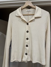 Women’s Reformation Top Blouse Cream Ecru Buttoned Size Small
