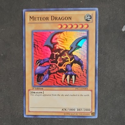 Meteor Dragon PRC1-EN001 1st Edition Holo 1800 ATK Premium Collection Tin (Engl 