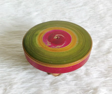 Antik Handgefertigt Lackierter Brot Bäcker Holz Spielzeug Bord Alt Props WN674