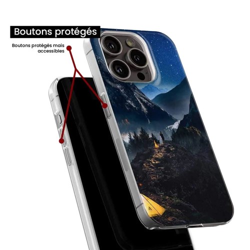 Coque en silicone imprimée compatible Apple iPhone 7 Plus Seul en Montagne - Photo 6 sur 6