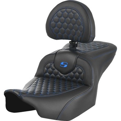 Saddlemen 823-07-189B1 Roadsofa HC Sitz Mit Fahrerrückenlehne - Blaue Naht