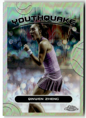 Topps Chrome 2025 Tennis No. YQE-3 Qinwen Zheng Youthquake Refractor