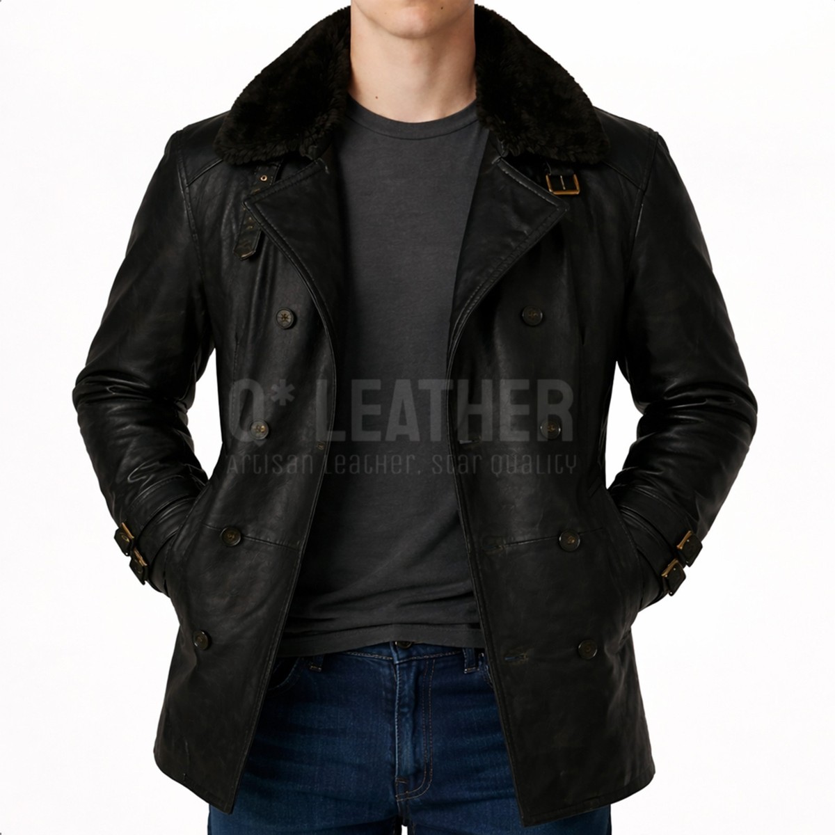 Leon S Kennedy Requiem RE9 Coat Style Black Real Leather Jacket | eBay