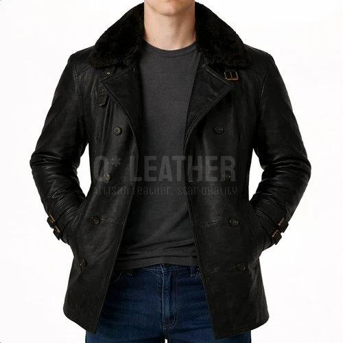 Leon S Kennedy Requiem RE9 Coat Style Black Real Cow Hide Leather Jacket - product listing photo