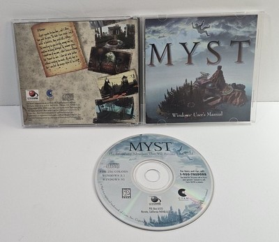 Myst PC CD-ROM Red Orb Broderbund Cyan Windows 95 3.1 Vintage Adventure 1996