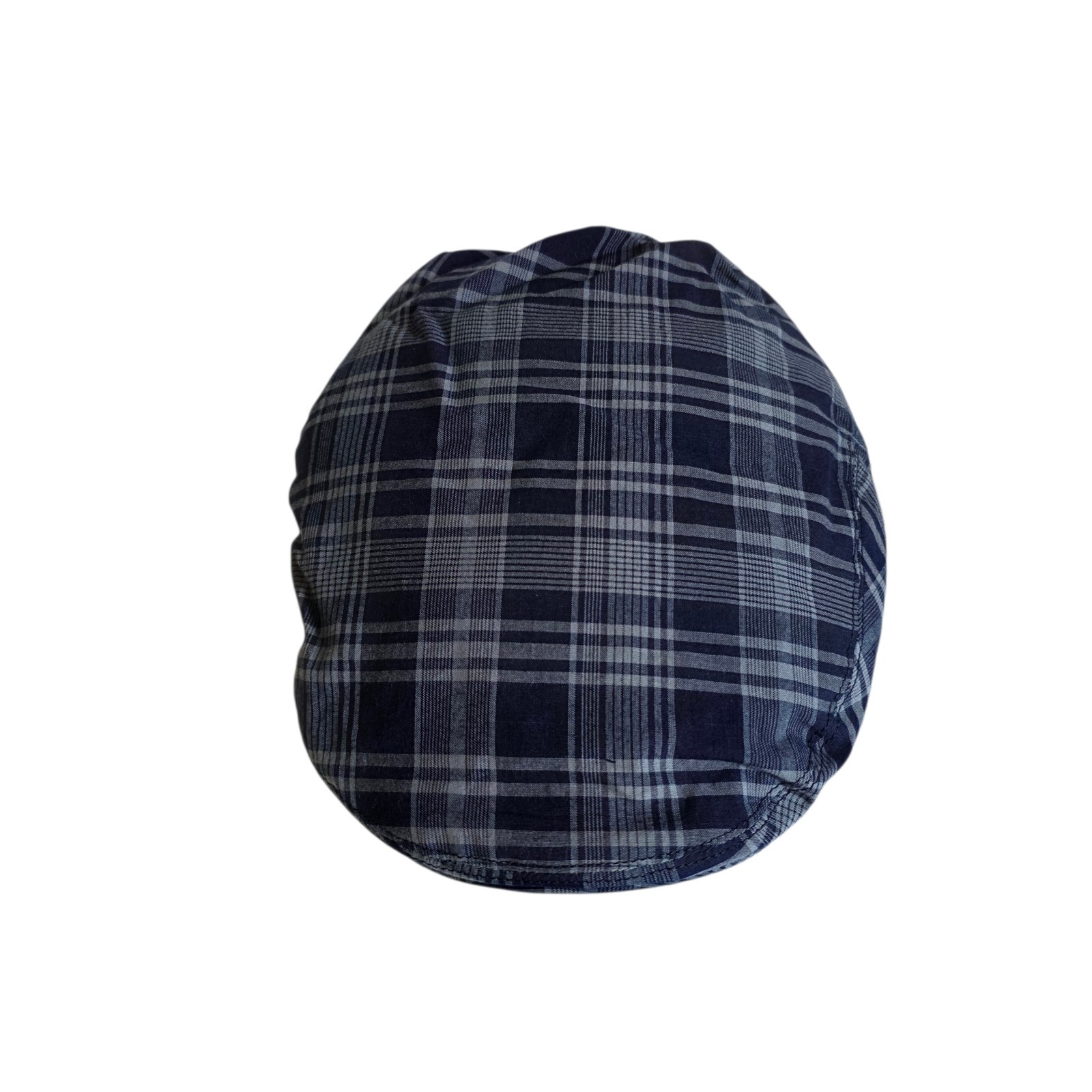 New Polo Ralph Lauren Plaid Flat Cap Newsboy Ivy Hat Navy Blue One Size thumbnail 3