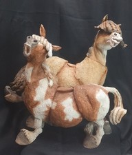 2 Set A Breed Apart Horse Figurines Mr. Big Stuff + Palomino Country Artists LTD