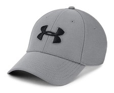 Under Armour Men's Heathered Blitzing 3.0 Cap, Gray/Black/Black, L-XL, New