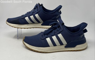 Adidas Mens U Path Run EG7804 Navy Blue White Lace-Up Sneakers Shoes Size 9