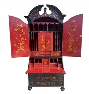 Rose Tarlow Queen Anne Secretary Desk - Mirror is NOT Black