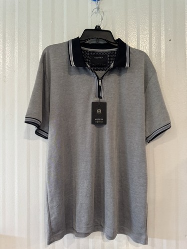 Cactus Man Ricky Singh Gray And Black Zip Up Polo Men’s XXL NWT