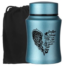 4.5 Inches Medium Size Urns for Human Ashes Adult, Heart Angel Wings Cremation..