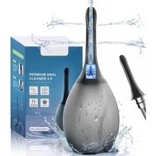 NEW Enema Douche Anti Back-Flow Anal Douche Connected to Shower Hole Enema Bulb