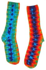 Men's Women's Tie Dye Rainbow DNA Socks grateful dead hippie boho artsie