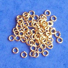 100 gold plated 3.75mm jump rings, findings for jewellery making crafts