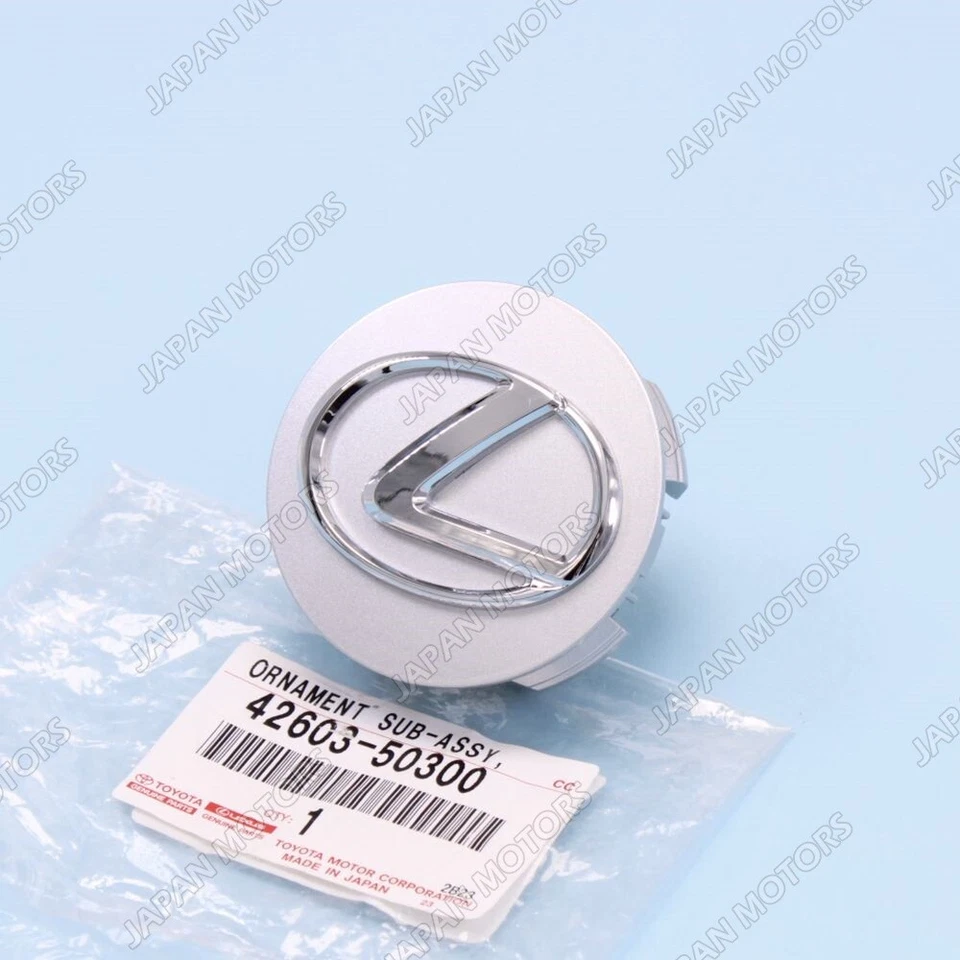 Tapa plateada central de rueda original OEM Lexus RX350 IS350 ES350 LS460 HS250h RX450h Foto 4 de 4