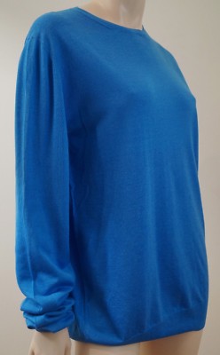 CHRISTOPHER KANE Damen hellblau Seide Wollmischung Feinstrick Pullover Oberteil Gr:XL 