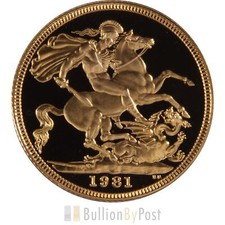 1981 Gold Sovereign - Elizabeth II Decimal Head Proof