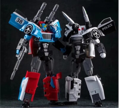 Transformation 2Pcs TT HF-01 Smokescreen Prowl Red Speed White Patrol Figur