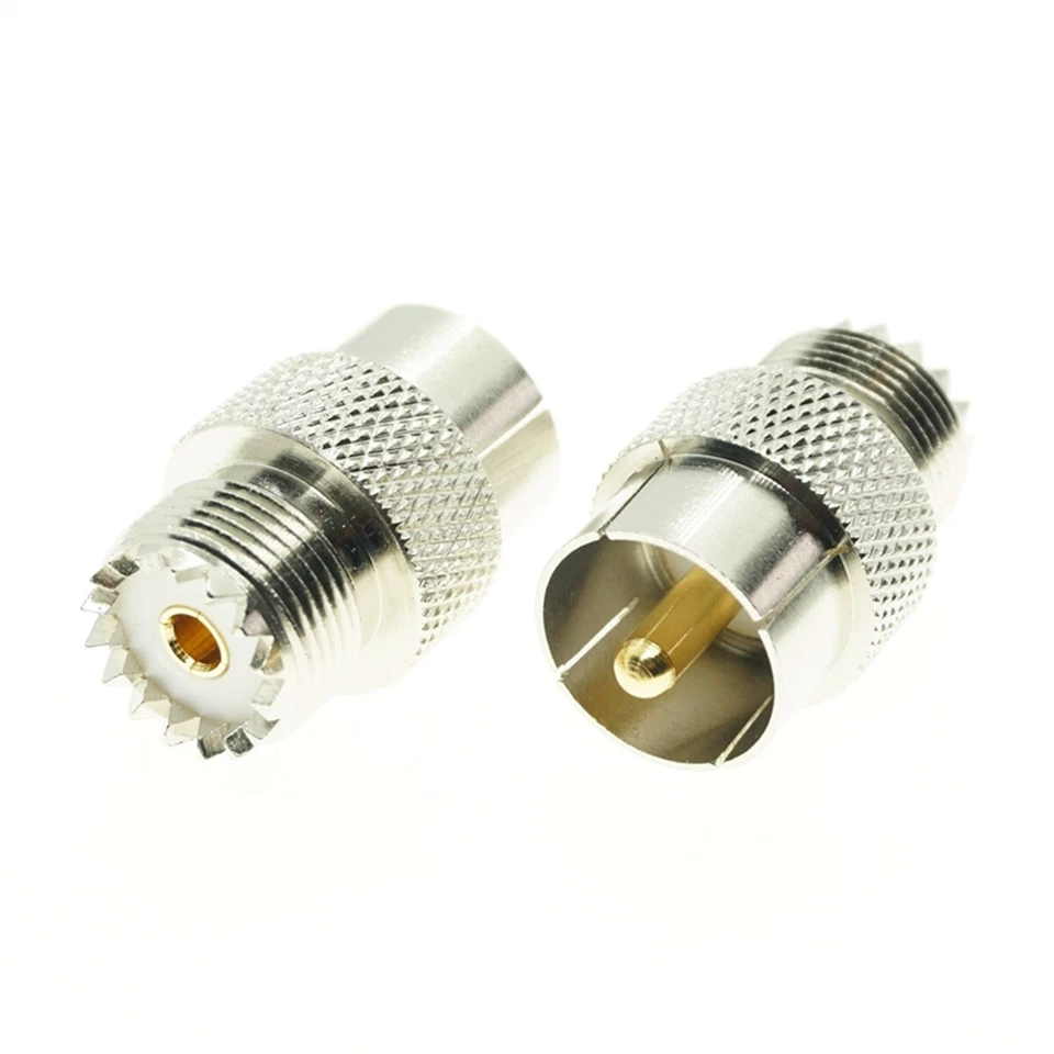 1pcs Quick Push-on UHF PL259 Male to SO239 Female Coaxial Adapter connector - Image 2 of 2