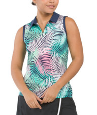 NWT Tommy Bahama Top Shirt 1/4 Zip XS S M L Tropical Palmleaves Active UPF C2