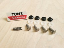Black Cap Security Anti Theft License Plate Screws Stainless Bolts Snake Toyota