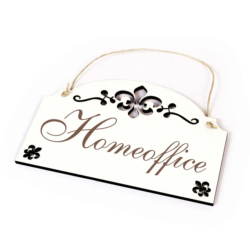 Dekoschild Holz Schild Home Office HOMEOFFICE Arbeitzimmer Büro 20x13 Türschild