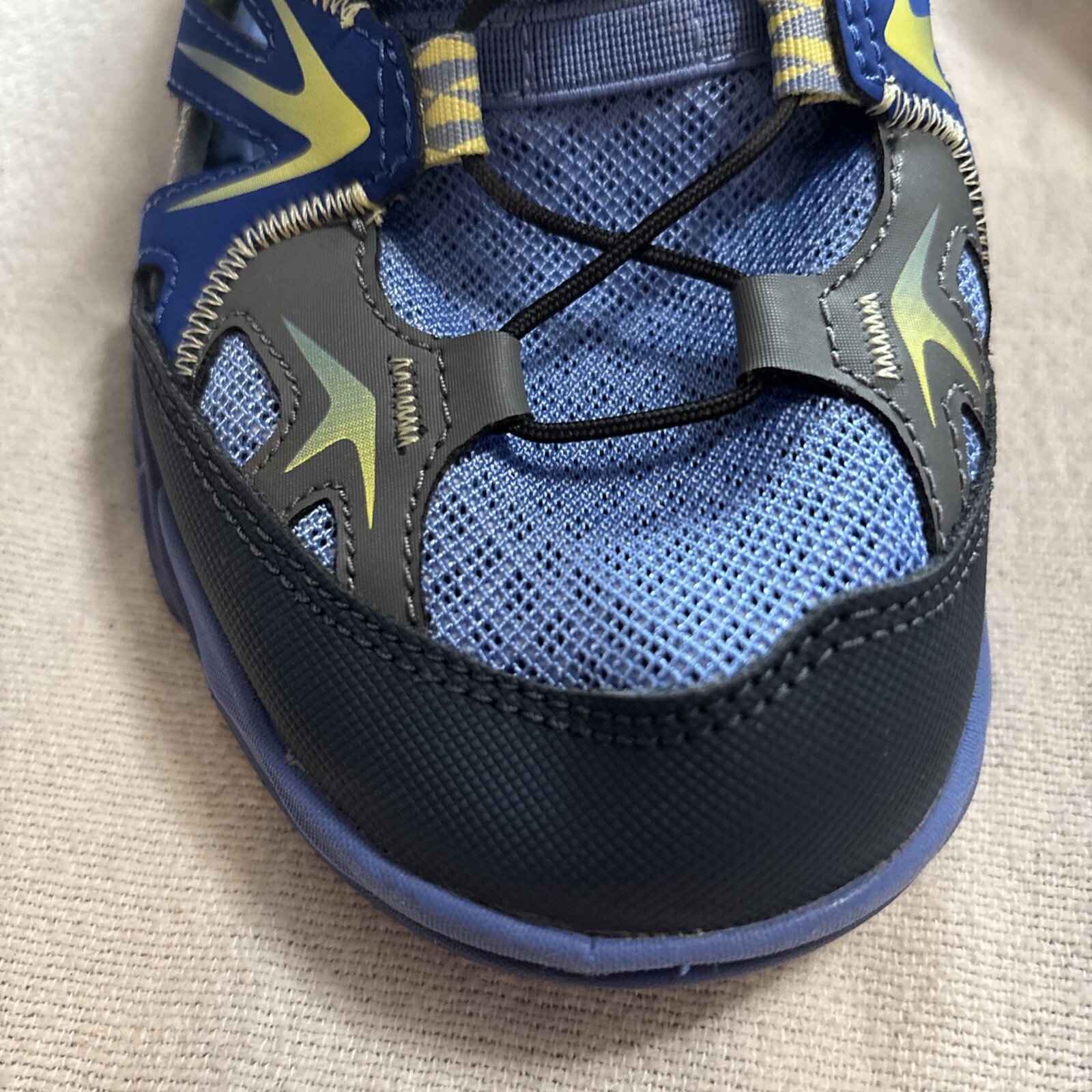 Scarpa sportiva MERRELL Capra Rapid Sieve blu viola gialla rete acqua taglia 8 nuova senza etichette