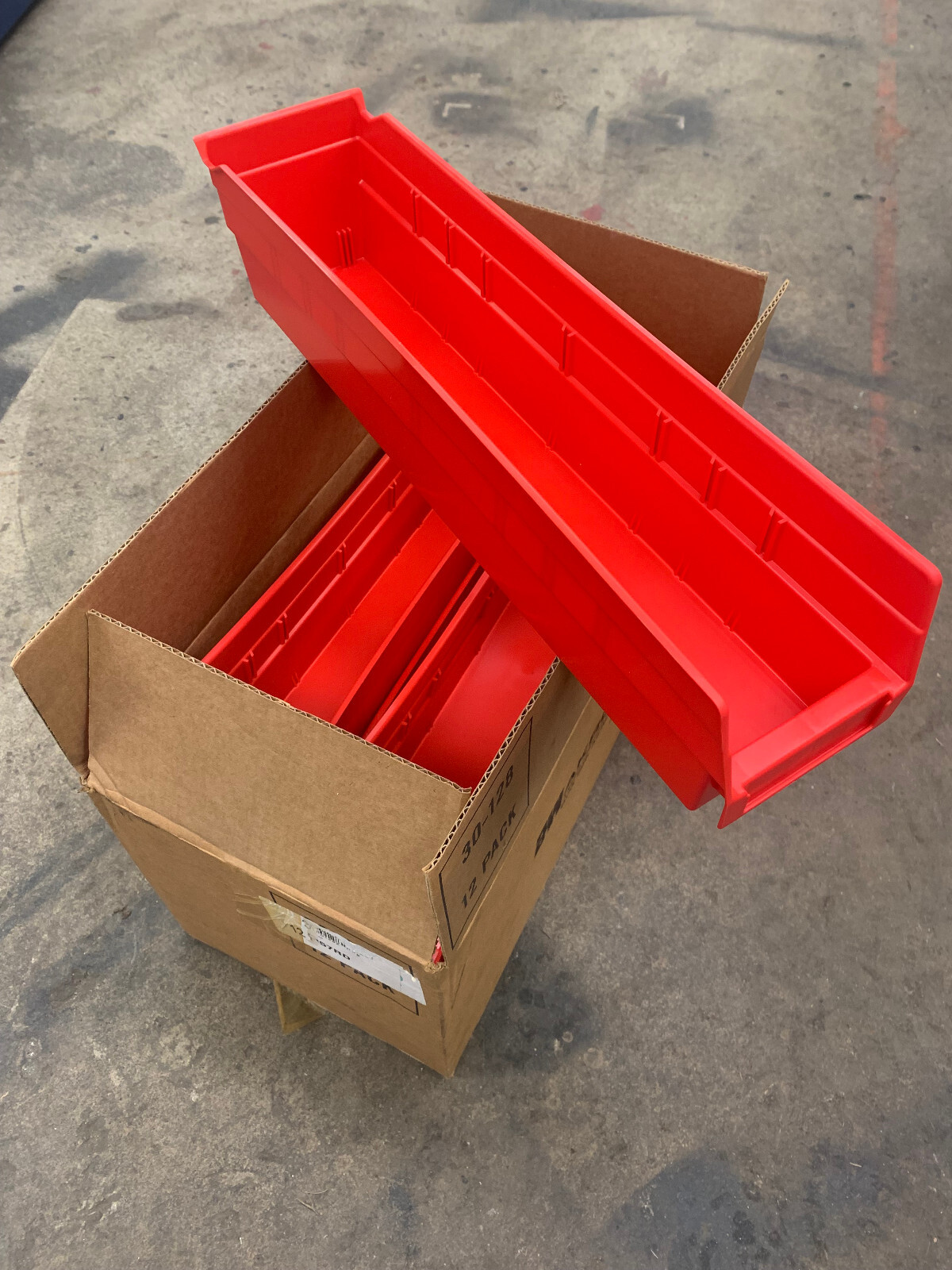 30128+Shelf+Bins+18+Inches+Long+Parts+Storage+Akro+Mil+AkroMils+12+per