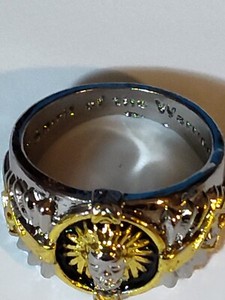 Spirit Of The Warrior Size 11-3/4  925 Two Tone Silver And Gold 