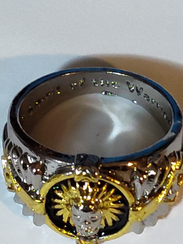 Spirit Of The Warrior Size 11-3/4  925 Two Tone Silver And Gold 
