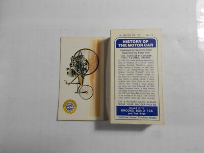 Brooke Bond Tea Cards History of the Motor Car 1968 Complete Set 50
