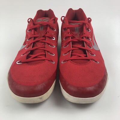 Nike Kobe 9 EM University Red Metallic Silver Mens 17 *No Insoles