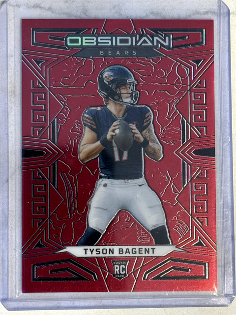 2023 Panini Obsidian TYSON BAGENT #154 RC Rookie Asia Red Flood Etch /90