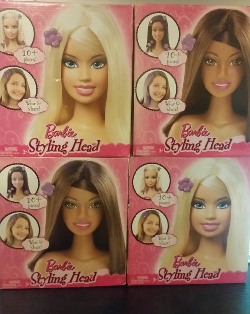 barbie styling head brunette