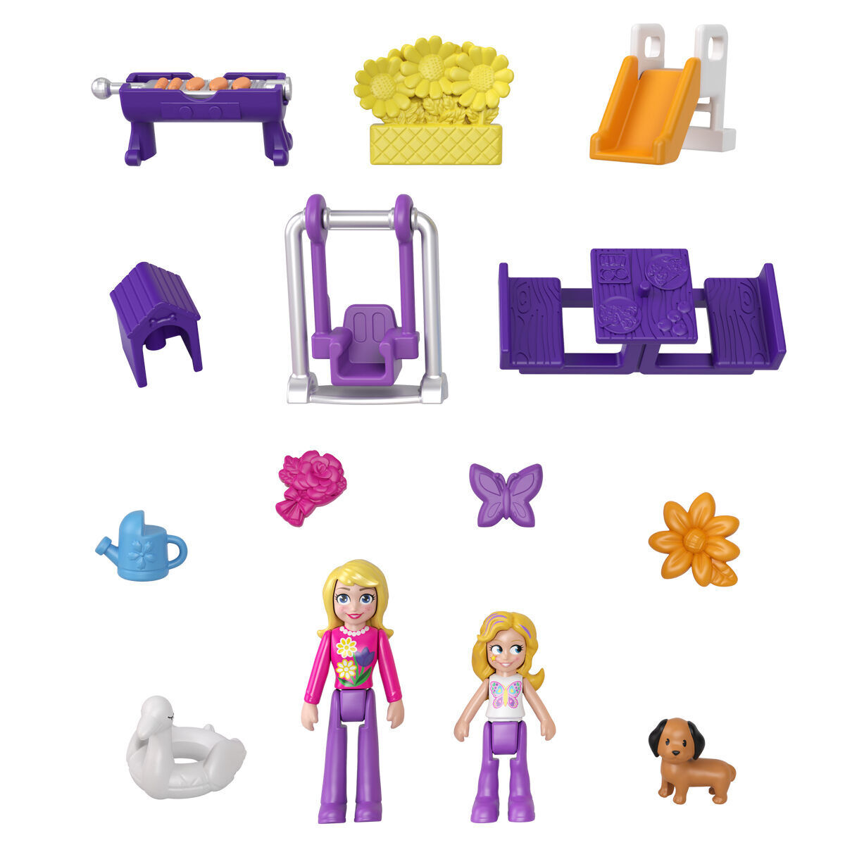 Mattel Polly Pocket Big Pocket World 12 Pop & Swap Pieces Kids Play Toy  Assorted