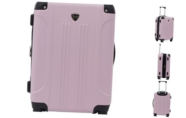 Travelers Club Chicago Hardside Expandable Spinner Luggage, Lilac, 20