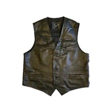 Vintage Arsco Supple  Soft Brown Leather Vest Size Large Excellent Condition 
