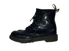 Dr Martens 1460 Glitter J Zip Boots Girls US Size 3 UK Size 2 EU 34 Docs Black